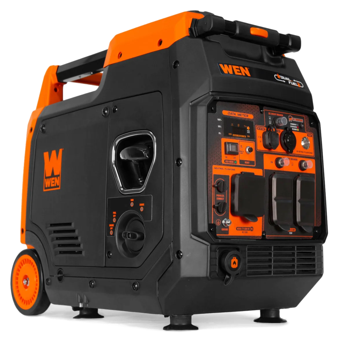 WEN Quiet and Lightweight 4800-Watt Dual Fuel RV-Ready Electric Start Portable Inverter Generator with Fuel Shut Off and CO Watchdog (DF480iX)