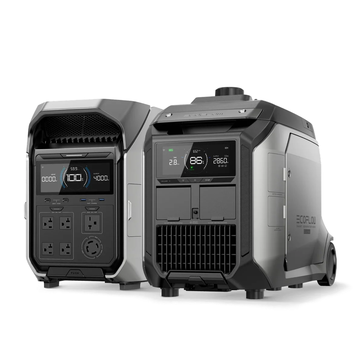 EF ECOFLOW 4096Wh Delta Pro 3 Power Station With 3200W Dual Fuel Generator GE305, Portable Backup Generator for Whole Home Use, Emergency, RVs