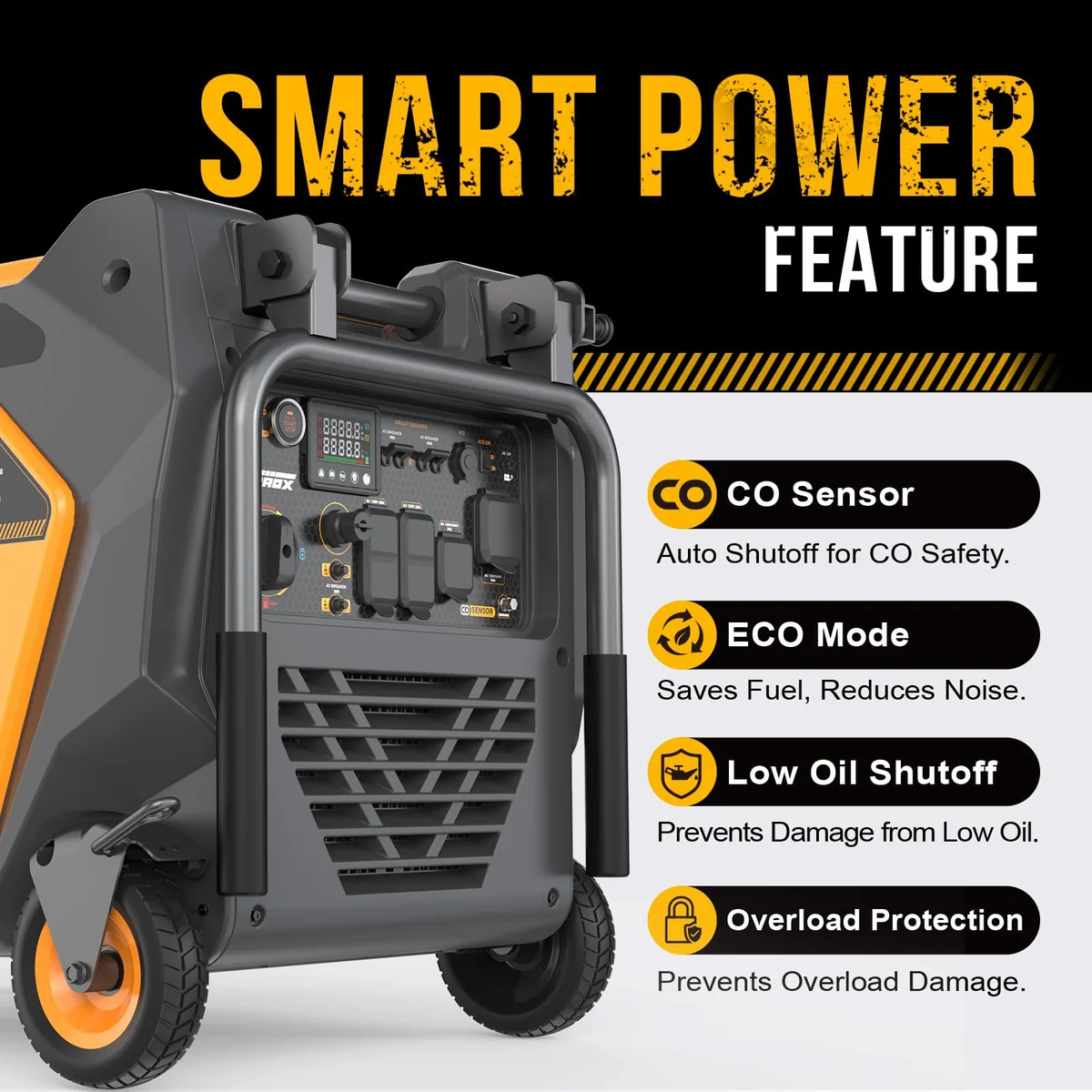 Gidrox 11000W tri-fuel inverter generator, view 6